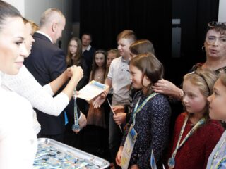 Gala stypendystów Burmistrza Łap. Sala widowiskowa DKLapy.PL