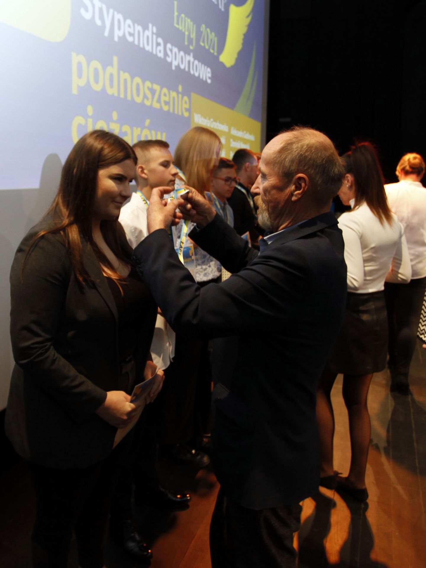 Gala stypendystów Burmistrza Łap. Sala widowiskowa DKLapy.PL