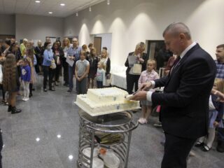 Gala stypendystów Burmistrza Łap. Sala widowiskowa DKLapy.PL