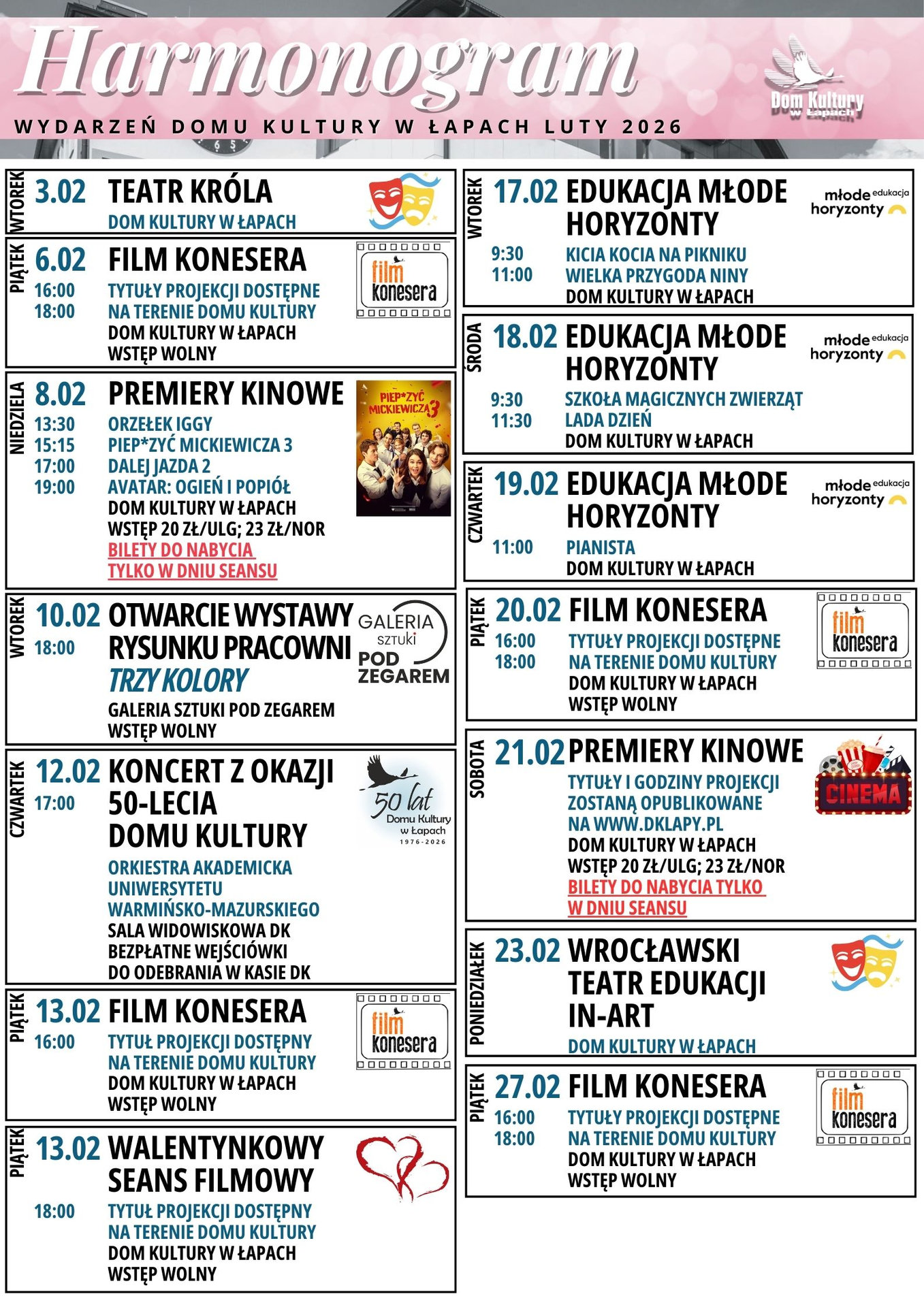 obrazek z serwisu dkLapy.PL repertuar dk