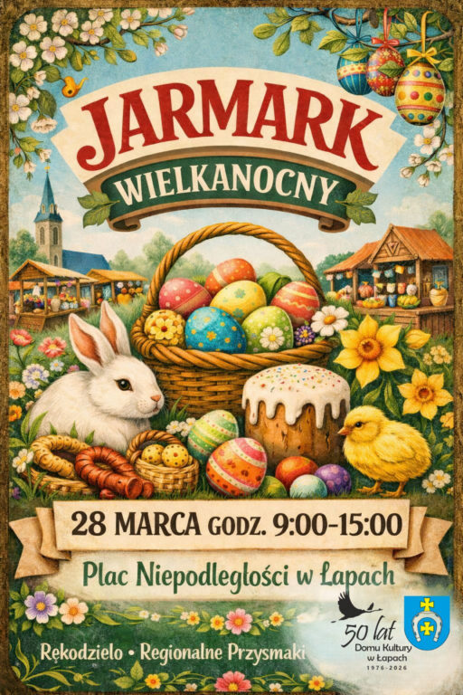 Jarmark Wielkanocny jest imprezą promującą działania Domu Kultury w Łapach dkLapy.PL
