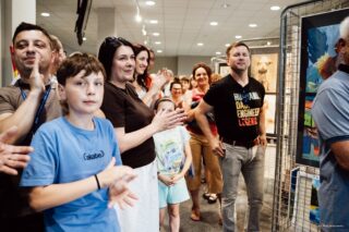 otwarcie wystawy podsumowującej drugie półrocze pracy Pracowni Malarstwa i Rysunku „Trzy Kolory”, działającej w Domu Kultury w Łapach