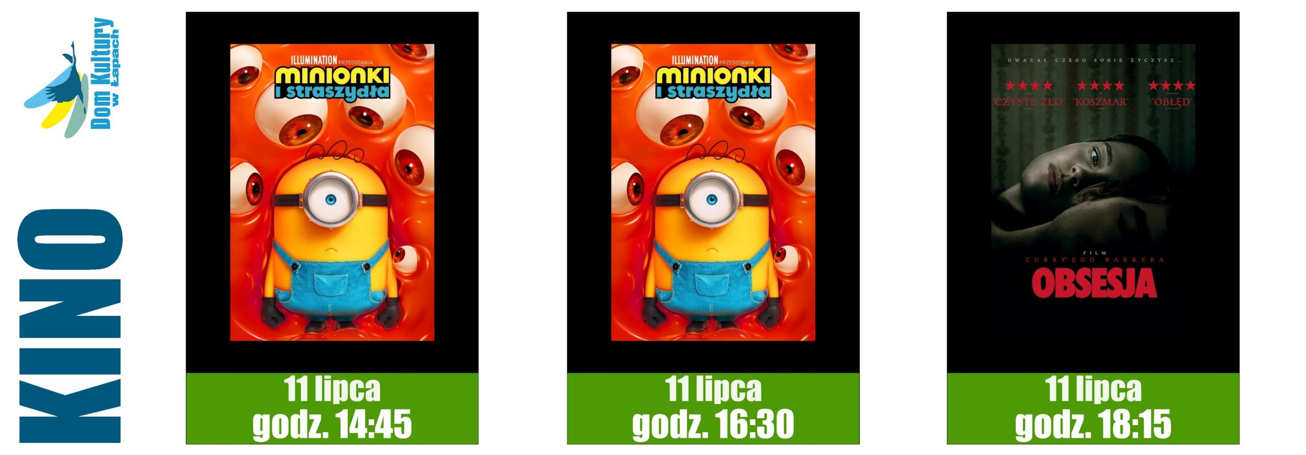 premiery kinowe 11 lipca dom kultury w łapach