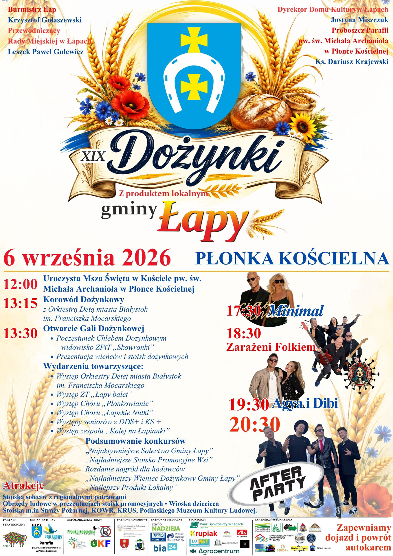 Dożynki z produktem lokalnym gminy Łapy 6 września 2026